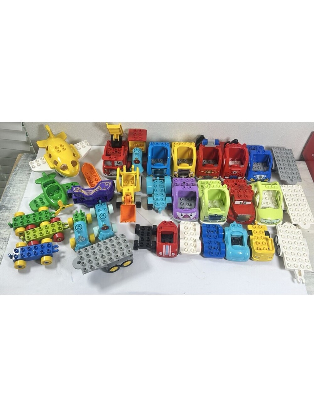 LEGO Duplo Lot of Vehicles Parts Cars Trains Trucks Airplanes etc.